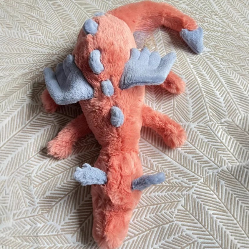 Ultra Soft 50/66cm Persimmon Dragon Plush | Fluffy Stuffed Animals with JC Tags, Wholesale & Retail