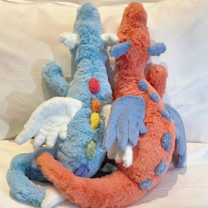 Ultra Soft 50/66cm Persimmon Dragon Plush | Fluffy Stuffed Animals with JC Tags, Wholesale & Retail