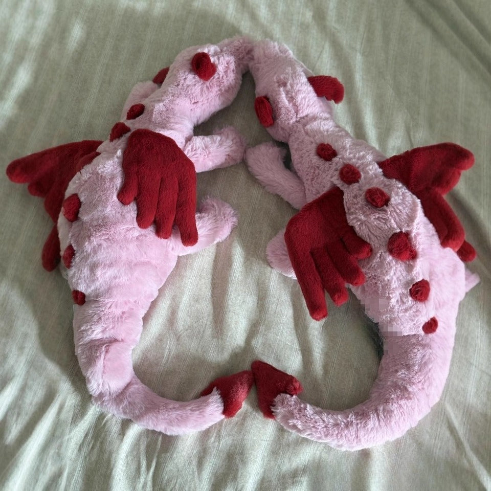 Ultra Soft 50/66cm Heart Dragon Plush | Fluffy Stuffed Animal with JC Tags, Wholesale & Retail