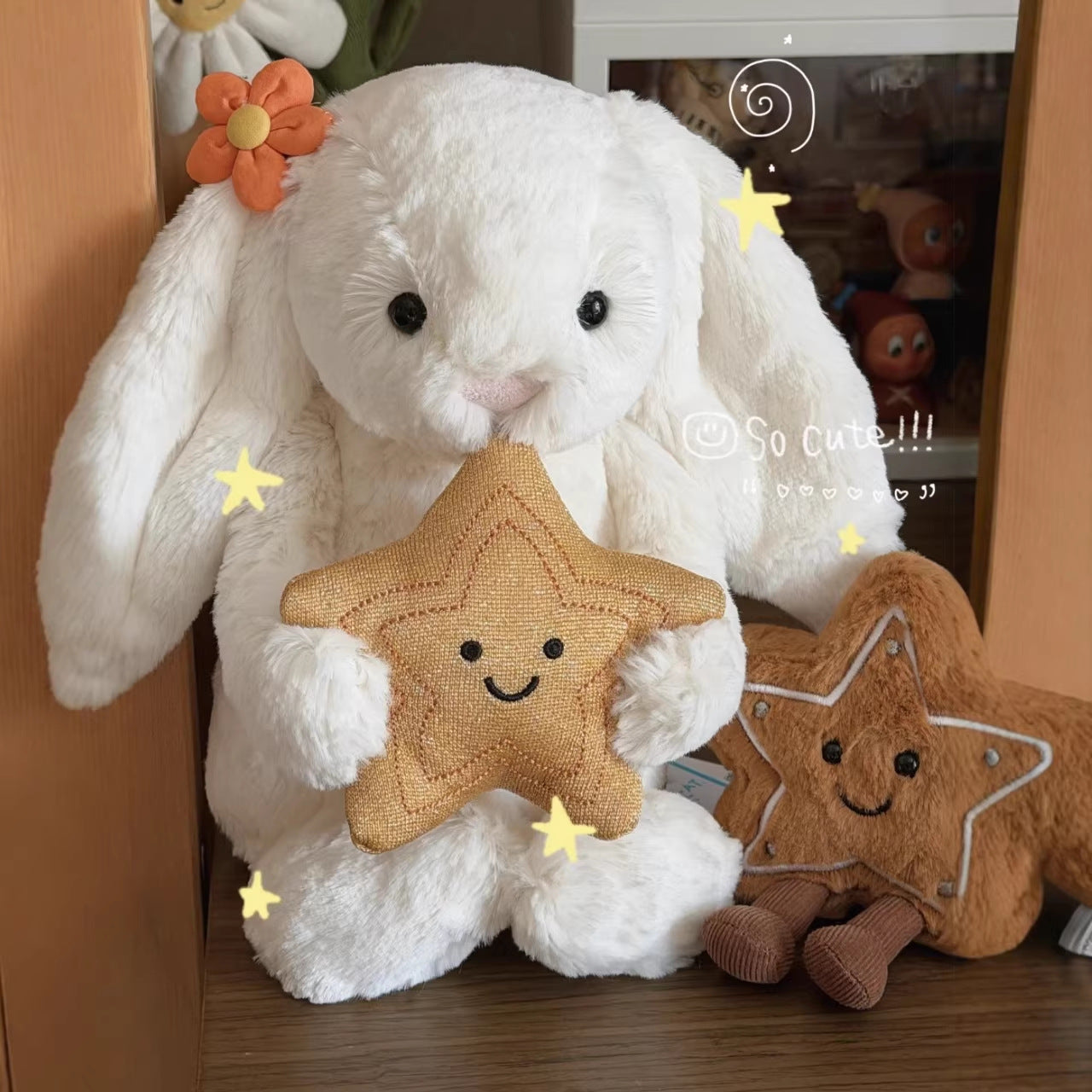 Ultra Soft Star Bunny 31cm Plush | Fluffy Stuffed Animal with JC Tags, Wholesale & Retail