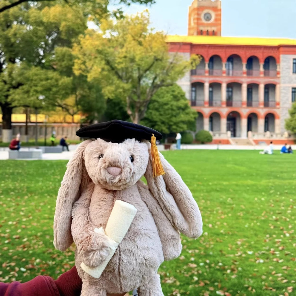 Ultra Soft Graduate Dr. Rabbit 31cm Plush | Fluffy Stuffed Animal with JC Tags, Wholesale & Retail