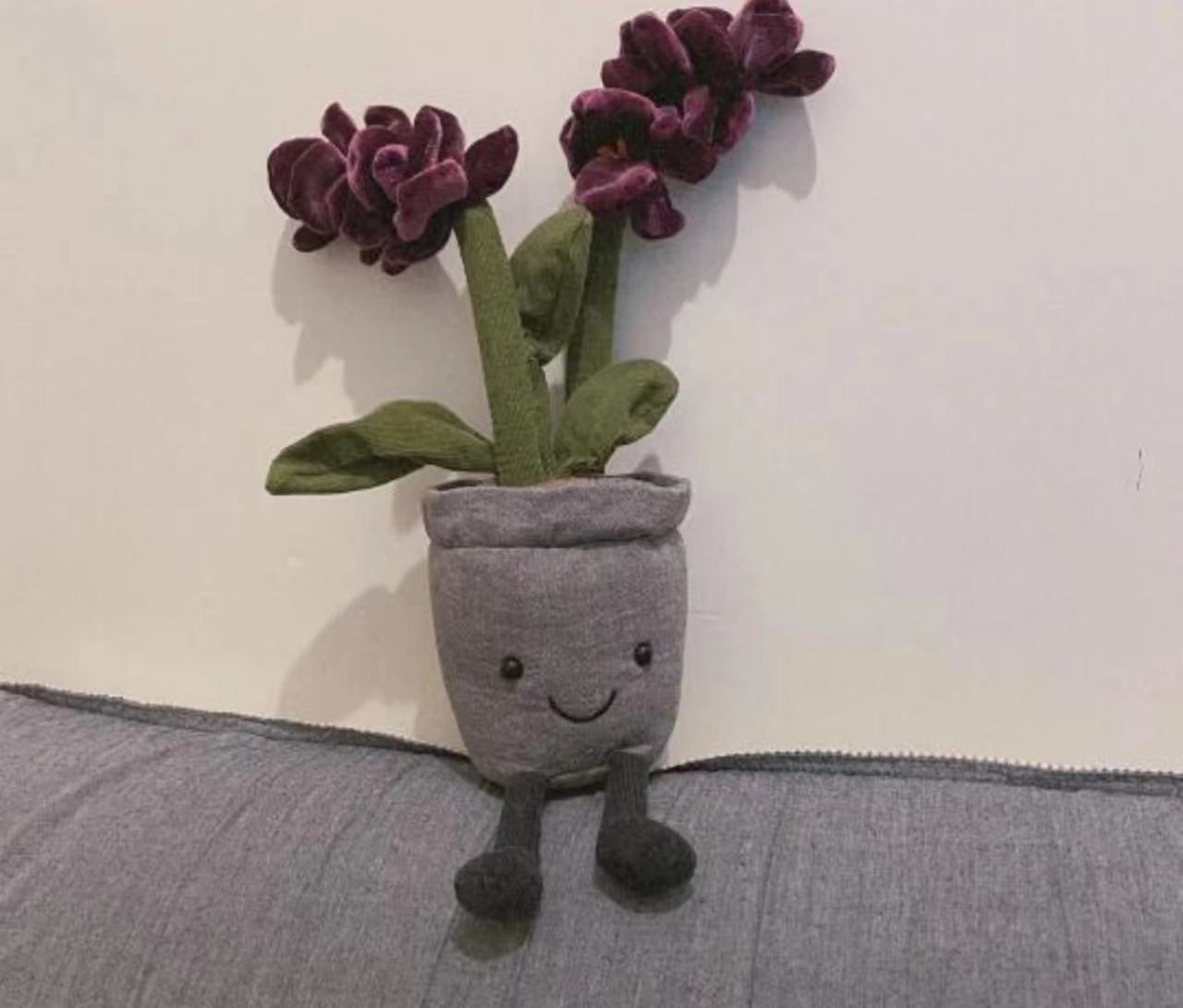 Lifelike Pot/Turtle Bamboo/Orchid/Sunflower/Small Daisies.. Plant Plush Decor | Fluffy Botanical Stuffed Ornaments with JC Tags, Wholesale & Retail
