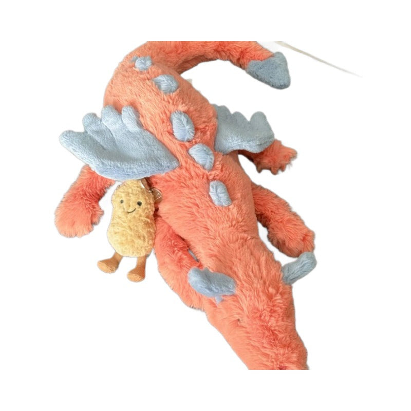 Ultra Soft 50/66cm Persimmon Dragon Plush | Fluffy Stuffed Animals with JC Tags, Wholesale & Retail