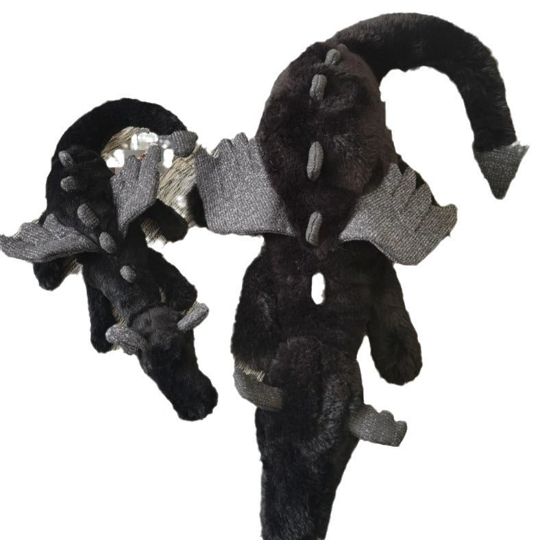 Ultra Soft 50/66cm Onyx Dragon | Black Dragon Plush Toy | Fluffy Stuffed Animals with JC Tags, Wholesale & Retail