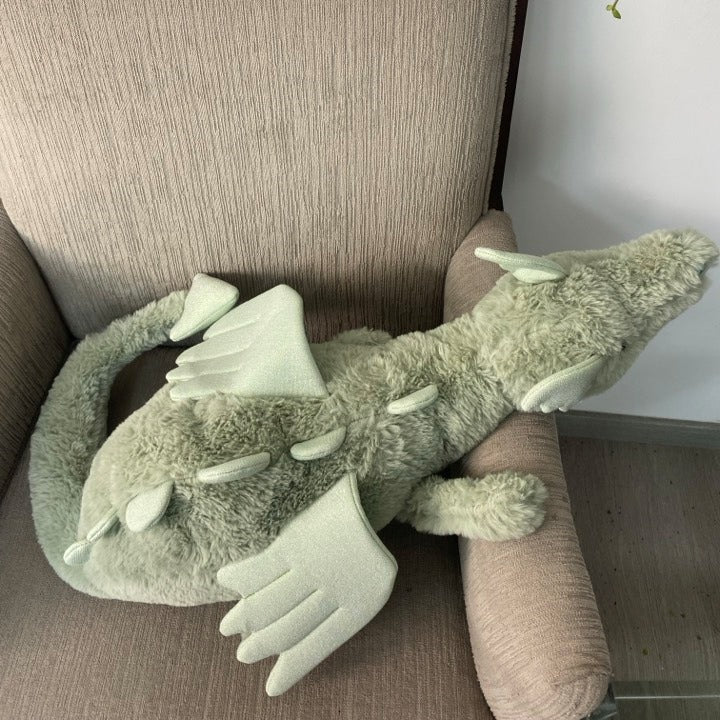 Ultra Soft 50cm Green Dragon Saging Dragon Plush | Fluffy Stuffed Animals with JC Tags, Wholesale & Retail
