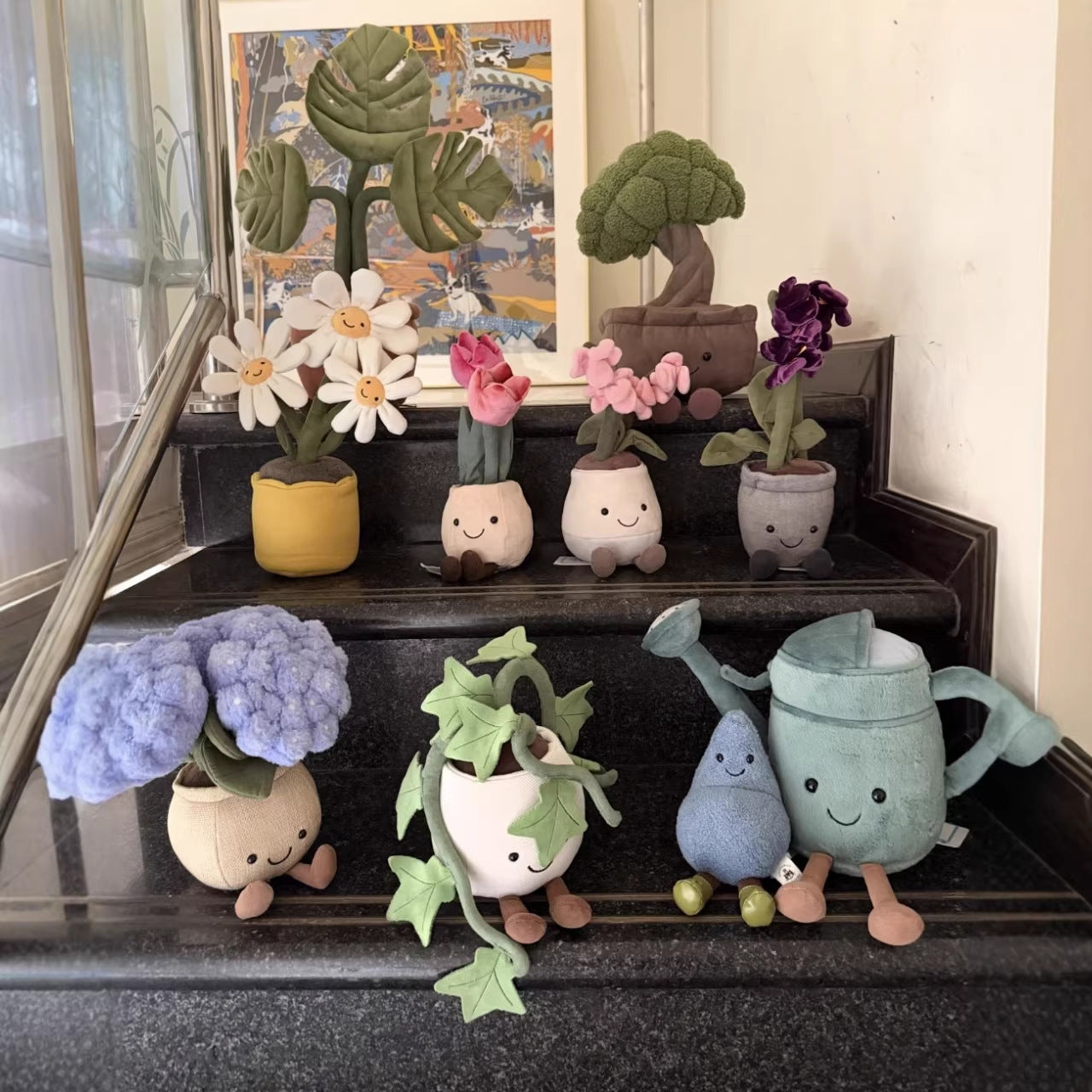 Lifelike Amuseables WateringCan Plush Decor | Fluffy Botanical Stuffed Ornaments with JC Tags, Wholesale & Retail
