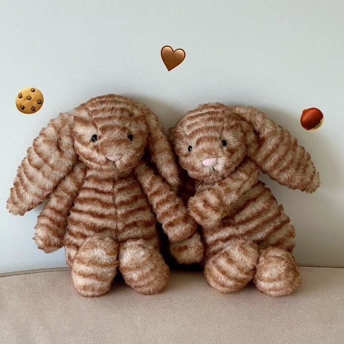 Ultra Soft Gold Label Tiger Skin Bunny Bashfull-Luxe Plush | Fluffy Stuffed Animal with JC Tags, Wholesale & Retail