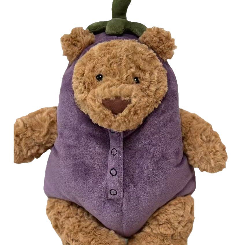 Ultra Soft Pumpkin Bear Bathrobe Bear Bee Bear Love Bear Ba Bear Strawberry Bear Bat Bear Eggplant Bear, Collection Plush | Fluffy Stuffed Animals with JC Tags, Wholesale & Retail