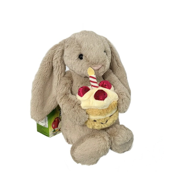 Ultra Soft Hug Cake Rabbit Beige Plush | Fluffy Stuffed Animals with JC Tags, Wholesale & Retail
