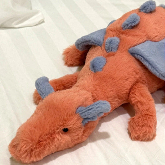 Ultra Soft 50/66cm Persimmon Dragon Plush | Fluffy Stuffed Animals with JC Tags, Wholesale & Retail