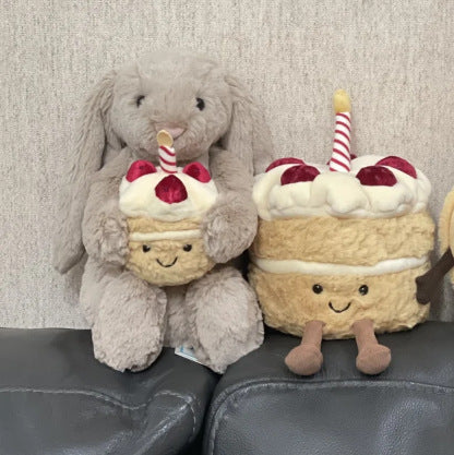 Ultra Soft Hug Cake Rabbit Beige Plush | Fluffy Stuffed Animals with JC Tags, Wholesale & Retail