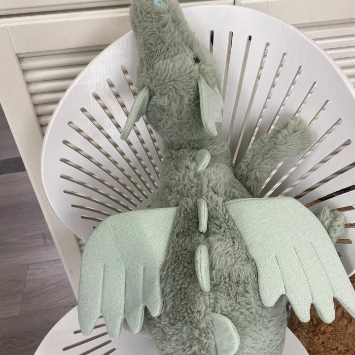Ultra Soft 50cm Green Dragon Saging Dragon Plush | Fluffy Stuffed Animals with JC Tags, Wholesale & Retail