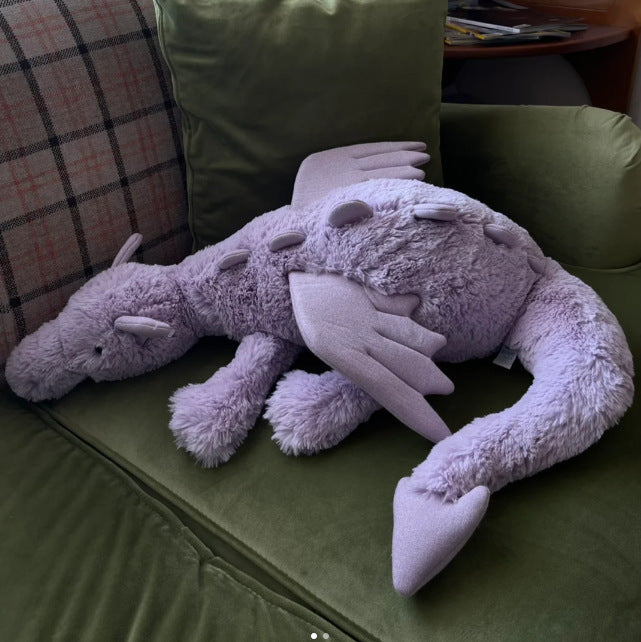 Ultra Soft 50/66cm Purple Dragon, Pink/Rose Dragon, Snow Dragon Plush | Fluffy Stuffed Animals with JC Tags, Wholesale & Retail
