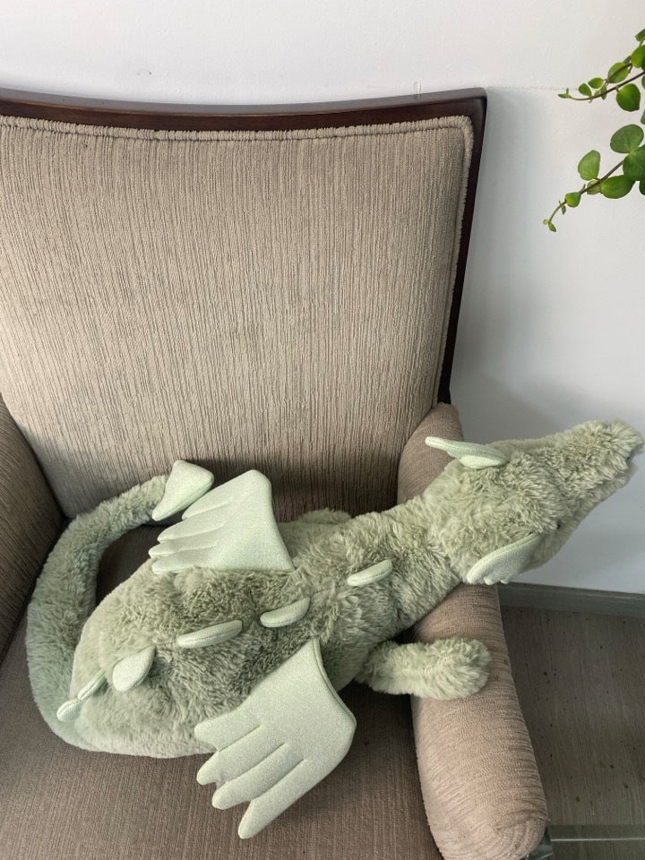 Ultra Soft 50cm Green Dragon Saging Dragon Plush | Fluffy Stuffed Animals with JC Tags, Wholesale & Retail