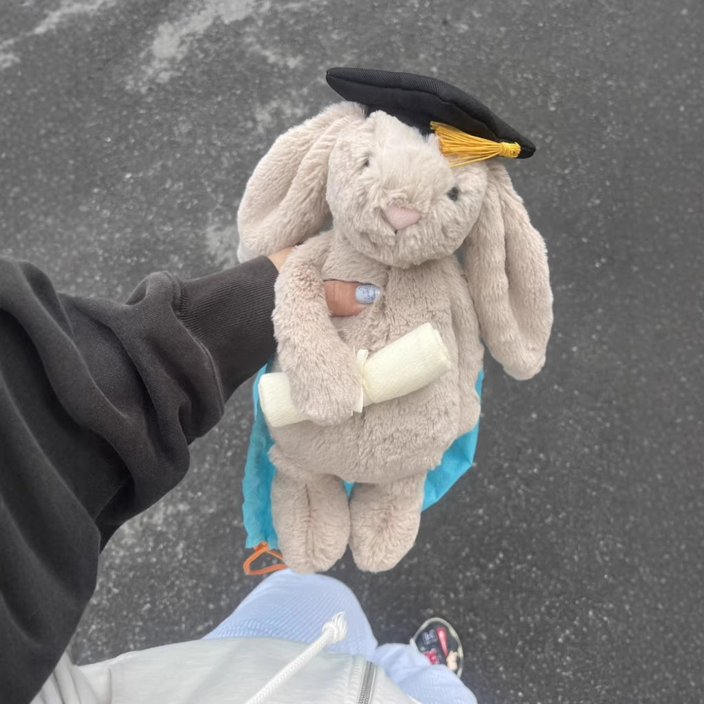 Ultra Soft Graduate Dr. Rabbit 31cm Plush | Fluffy Stuffed Animal with JC Tags, Wholesale & Retail