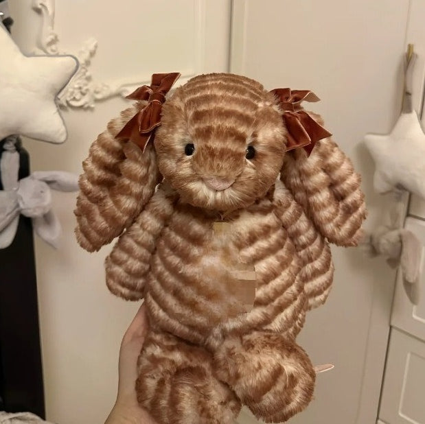 Ultra Soft Gold Label Tiger Skin Bunny Bashfull-Luxe Plush | Fluffy Stuffed Animal with JC Tags, Wholesale & Retail