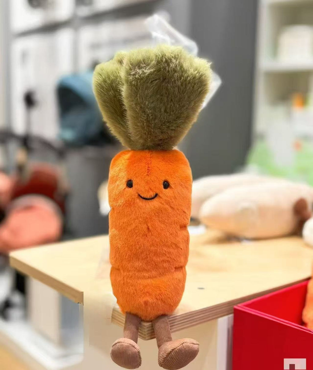 Lifelike Corn/Asparagus/Broccoli/Carrot Plant Plush Decor | Fluffy Botanical Stuffed Ornaments with JC Tags, Wholesale & Retail