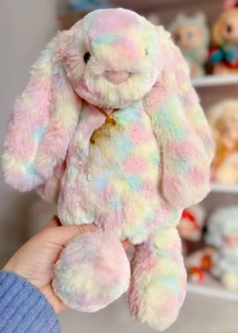 Ultra Soft Razuria Bonnie Rabbit Rainbow Rabbit 31cm Plush | Fluffy Stuffed Animals with JC Tags, Wholesale & Retail